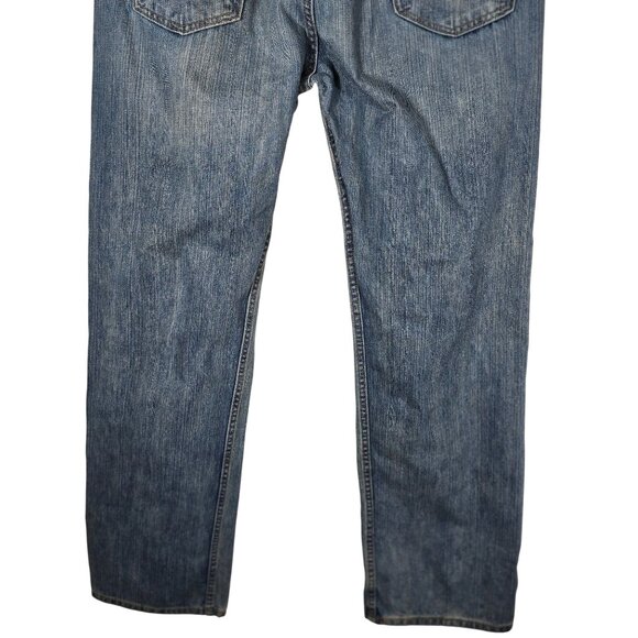 Levis 569 Blue Jeans Size 36X34 Men's Wide Straight Leg Denim - Picture 6 of 10